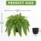 Artificial Fern Plants in Pot 25.5" Artificial Boston Fern 31 Leaves for Outdoors & Indoor Faux Potted Plant Fake Ferns Bush Plant for Patio Garden Farmhouse Porch Home Decor Green